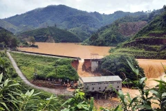 Bac Khe 1 hydropower dam collapses due to heavy rainfall. (Photo: VNA)
