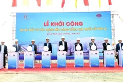 The ground-breaking ceremony for the Hon La International Port on March 21 (Photo: VNA)