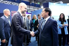 Deputy Prime Minister and Minister of Foreign Affairs Bui Thanh Son (R) and French Minister for Europe and Foreign Affairs Jean-Noël Barrot at their meeting on June 8. (Photo: VNA)