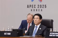 Vietnamese State President Luong Cuong at the first plenary session of the APEC Economic Leaders' Meeting in Gyeongju, the Republic of Korea, on October 31. (Photo: VNA)
