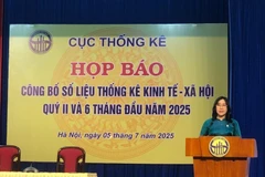 NSO Director Nguyen Thi Huong says that the global situation develops in a complicated and unpredictable fashion in the first half of the year. (Photo: VietnamPlus)