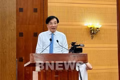 Minister-Chairman of the Government Office Tran Van Son speaks at the press briefing on July 3. (Photo: VNA)