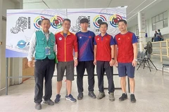 Vietnamese 25m standard pistol team who won gold in the Asian Rifle / Pistol Cup 2025 on February 21 in Bangkok, Thailand (Photo: VSF)