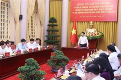 President Luong Cuong's working session with the Party Committees of Hung Yen and Thai Binh provinces in Hanoi on June 5 (Photo: VNA)