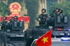 Police's specialised vehicles taking part in the parade at the ceremony (Photo: VNA)