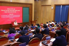 Party General Secretary To Lam talks to planned personnel groomed for membership of the 14th Party Central Committee on June 17. (Photo: VNA)