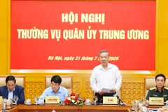 Party General Secretary To Lam speaks at the meeting of the Central Military Commission's Standing Committee on July 31 (Photo: VNA)