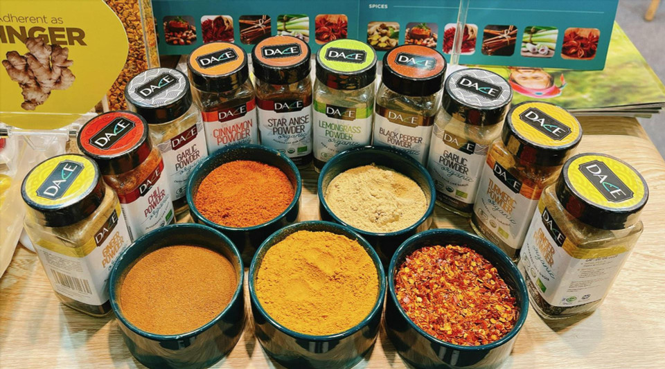 DACE Company's spices showcased at an agricultural exhibition in Europe. (Photo: VNP/VNA)
