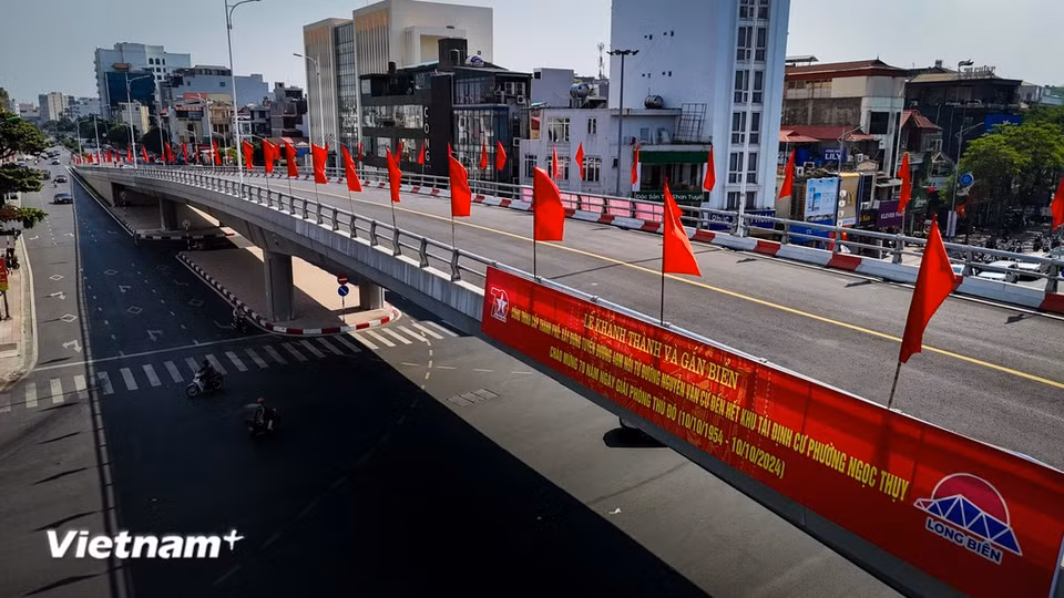 Initiated in 2018, the project was slated for a two-year completion, but delays in site clearance and the prolonged Covid-19 pandemic caused interruptions. (Photo: Hoai Nam/Vietnam+)