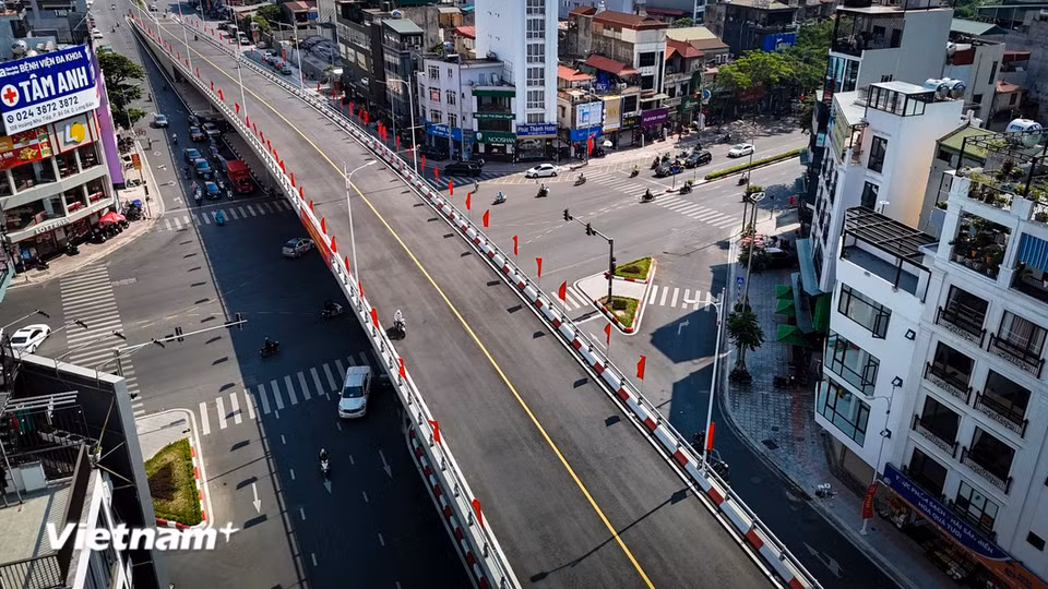 The project also aims to boost infrastructure in eastern Hanoi, enhancing connectivity to the city centre. (Photo: Hoai Nam/Vietnam+)