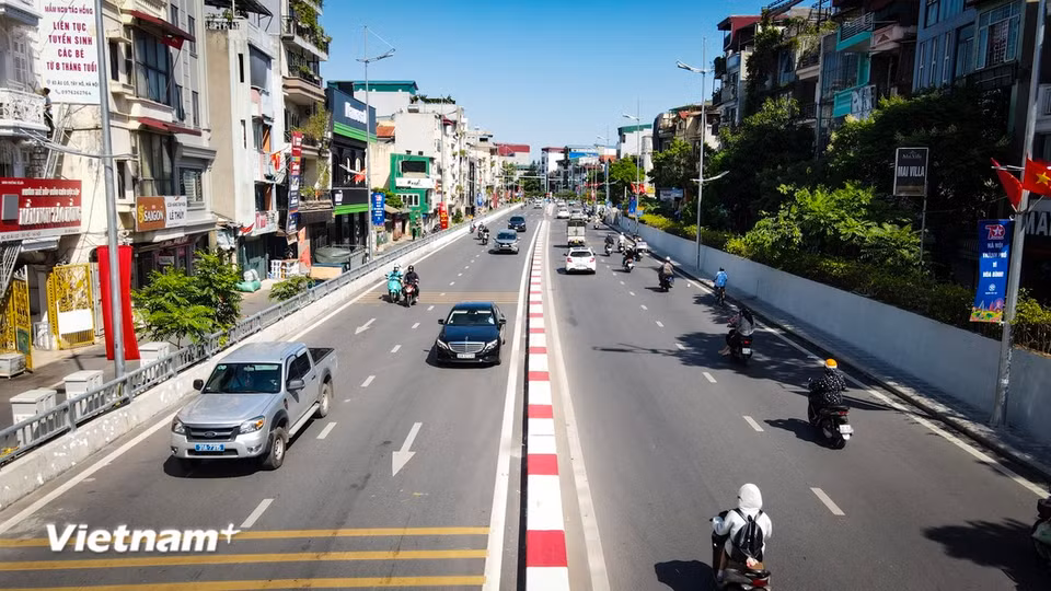 Construction began in early 2021, and despite delays, the project has now opened to traffic. (Photo: Hoai Nam/Vietnam+)