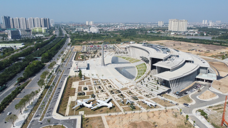 Construction on the new Vietnam Military History Museum started in 2019 on a 386,600 sq.m site in the wards of Tay Mo and Dai Mo, Nam Tu Liem district, Hanoi. (Photo: VNA)
