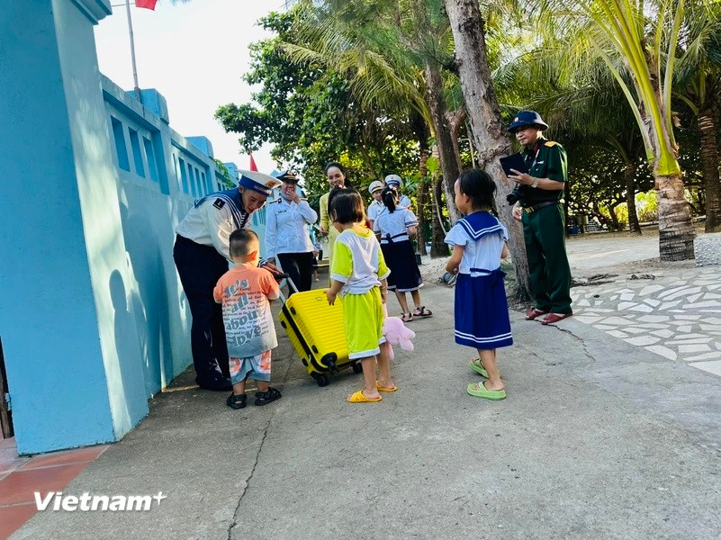 Among the gifts sent from the mainland to Truong Sa, there are special items for the children. (Photo: Vietnam+)
