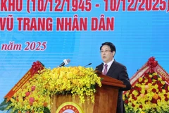 State President Luong Cuong speaks at the event marking the 80th traditional day of the armed forces of Military Region 7 (December 10, 1945 – 2025) in HCM City on December 9. (Photo: VNA)