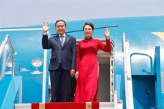 National Assembly Chairman Tran Thanh Man and his spouse Nguyen Thi Thanh Nga leave Hanoi at noon on September 16 for the 46th General Assembly of the ASEAN Inter-Parliamentary Assembly (AIPA-46) in Malaysia and an official visit to the country. (Photo: VNA)