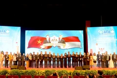 A ceremony marks the official handover of the AFA Chairmanship from Vietnam to Indonesia at the AFA 24 on October 30 (Photo: VNA)
