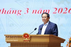 Prime Minister Pham Minh Chinh speaks at the meeting of the Government’s Steering Committee for science and technology, innovation, digital transformation, and Project 06 (Photo: VNA) 