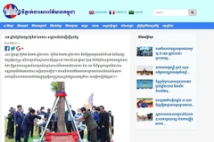 The article published by Cambodia’s AKP news agency (Photo: VNA)