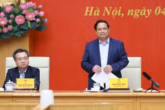 Prime Minister Pham Minh Chinh, Secretary of the Government Party Committee, speaks at the event. (Photo: VNA)