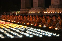 A lantern festival to pray for world peace at Tam Chuc Pagoda, the northern province of Ha Nam, part of Vesak 2019. (Photo: VNA)