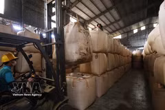Coffee beans stockpiled at a warehouse in Gia Lai province (Photo: VNA)