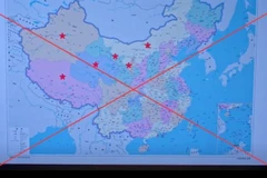 An illegal “U-shaped line” map appears in the film “Shine on me” (Screenshot from the film)