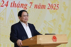 Prime Minister Pham Minh Chinh addresses the meeting of the National Civil Defence Steering Committee on July 24. (Photo: VNA)