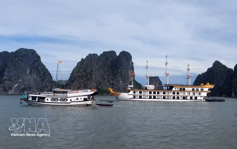 Ha Long Bay suspends visitors' access to Soi Sim beach. (Photo: VNA)