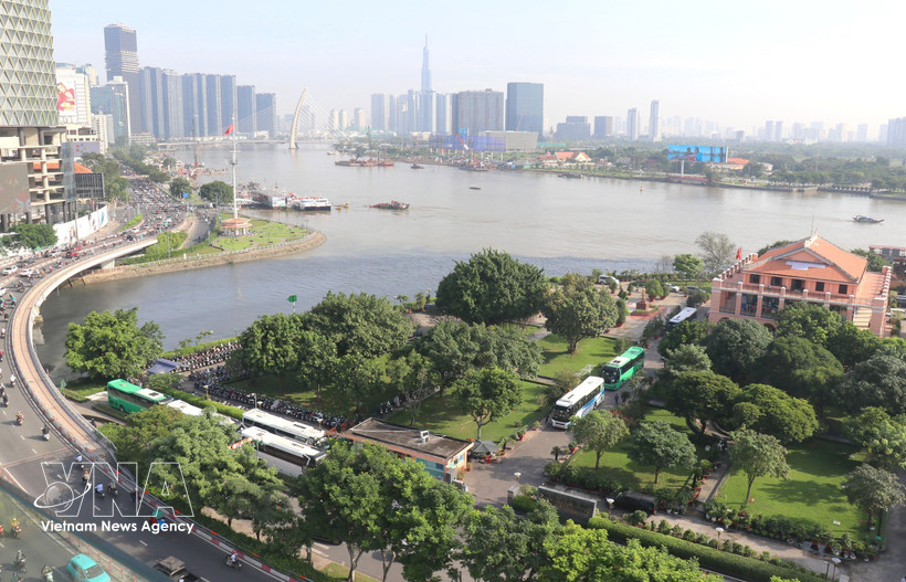 The Ho Chi Minh Museum’s Ho Chi Minh City branch will be connected with a park and square, alongside the expansion of Nguyen Tat Thanh Street and the development of public services. (Photo: VNA)