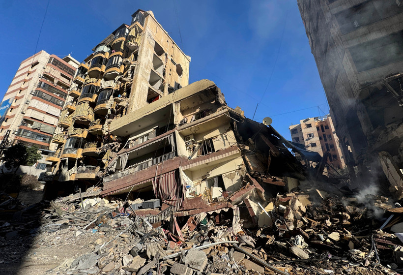 Destruction following Israeli airstrikes in the Aisha Bakkar area in central Beirut, Lebanon. (Photo: Xinhua/VNA) 