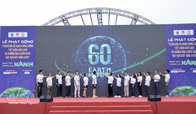 The launch ceremony of the campaign “All people practice efficient energy use in response to Earth Hour 2026” under the theme “Green innovation, green future”, held in Hanoi on March 21, 2026. (Photo: VNA)