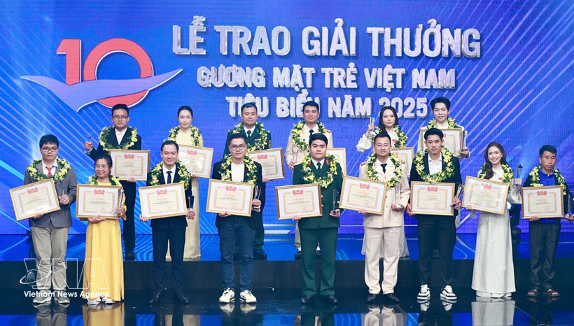 Outstanding young Vietnamese faces and promising young Vietnamese faces in 2025 (Photo: VNA) 