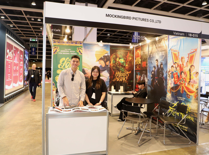 A booth of Mockingbird Pictures (Vietnam) at the event (Photo: VNA) 