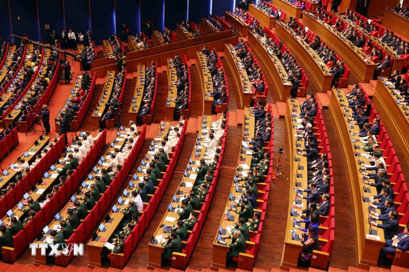 An overview of the opening session of the 14th National Party Congress. (Photo: VNA)