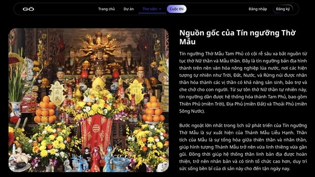 The Digitised Library of Vietnamese Dao Mau is developed as part of the Go Chau Thien Hoi project. (Photo: VNA) 