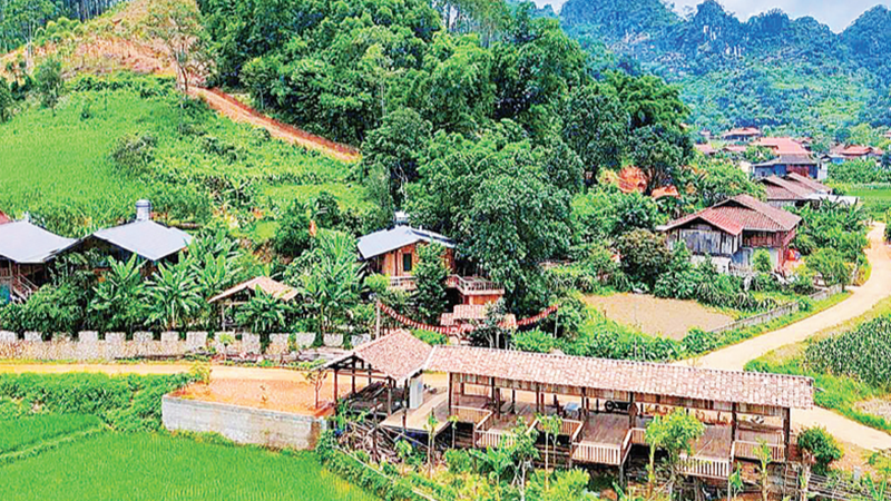 A view of the tourism village in Huu Lien commune, Lang Son province. (Photo: Nhan Dan)