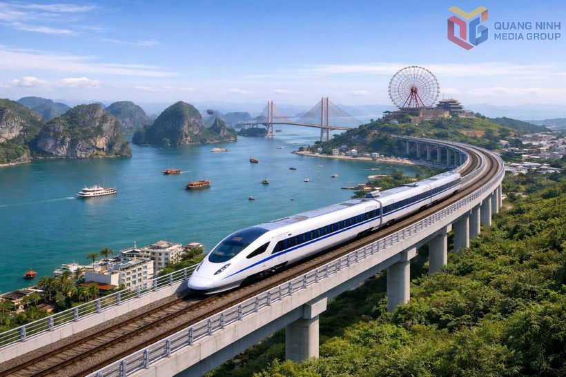 The construction of Hanoi – Quang Ninh high-speed railway is scheduled to begin on April 12. (Photo: Quang Ninh Media Group)