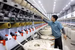 Yarn production at the Logitex Co. Ltd in the Vu Ninh Industrial Cluster, Thai Binh province (Photo: VNA)