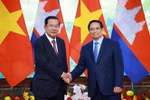 PM meets with President of Cambodian People's Party, Senate President