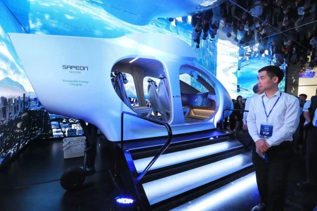 A model on display at the 2023 Vietnam International Innovation Exhibition at Hanoi's Hoa Lac Hi-Tech Park. (Photo: VNA)