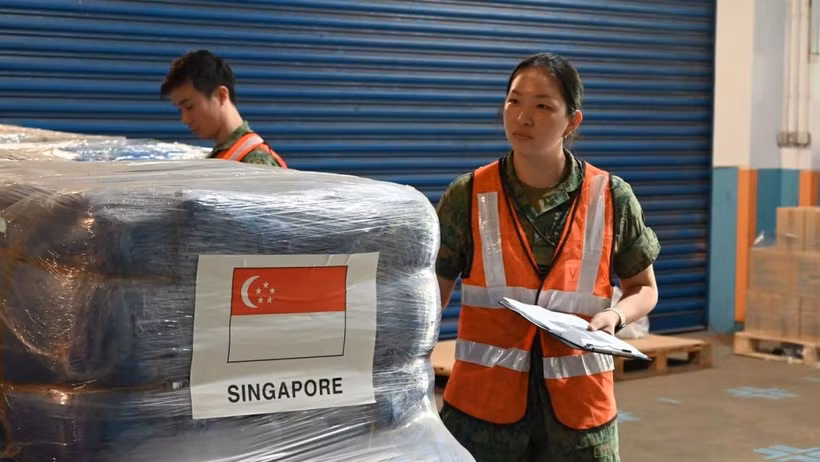 Aid shipment from Singapore’s government to natural disaster-hit areas comes (Photo: CNA)