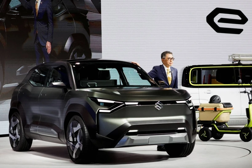 Suzuki's eVX electric vehicle at the Japan Mobility Show in Tokyo lin October 2023 (Photo: REUTERS)