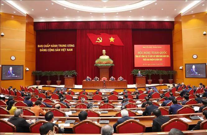The national conference in Hanoi on December 16 to review the Party building and organisation work in 2024 and launch missions for next year (Photo: VNA)