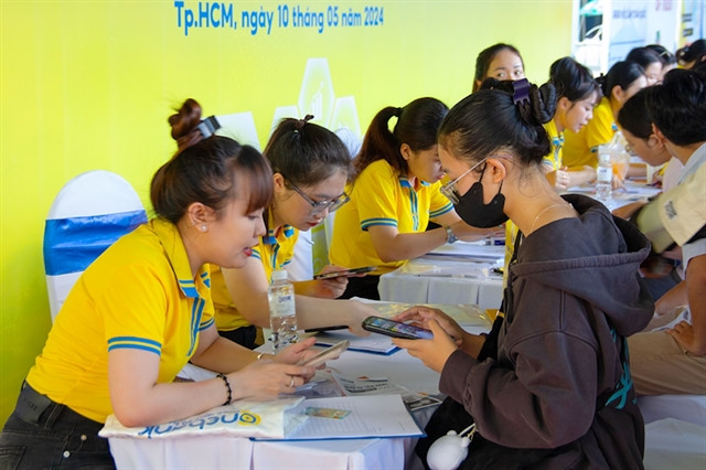 A job fair held by the Centre for Youth Employment Services in HCM City (Photo: VNA)