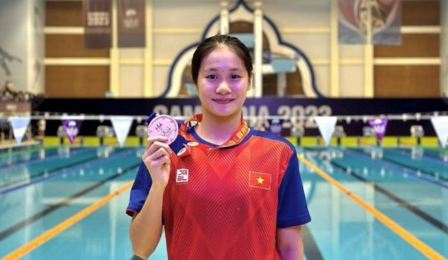 Swimmer Vo Thi My Tien (Photo courtesy of Tien)