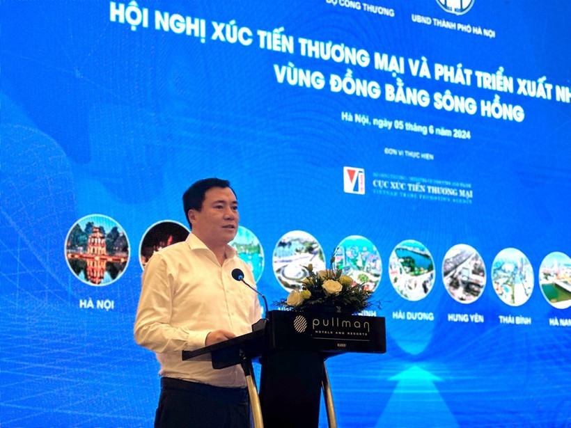 Deputy Minister of Industry and Trade Nguyen Sinh Nhat Tan speaks at the conference. (Photo: VNA)