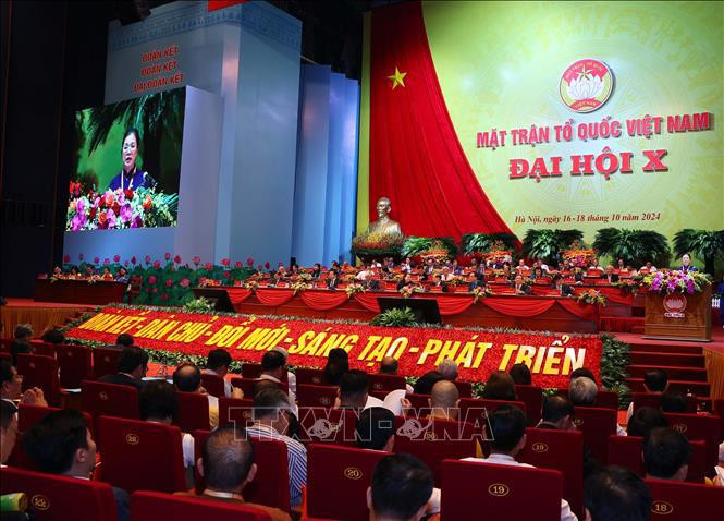 At the 10th National Congress of the Vietnam Fatherland Front (Photo: VNA)