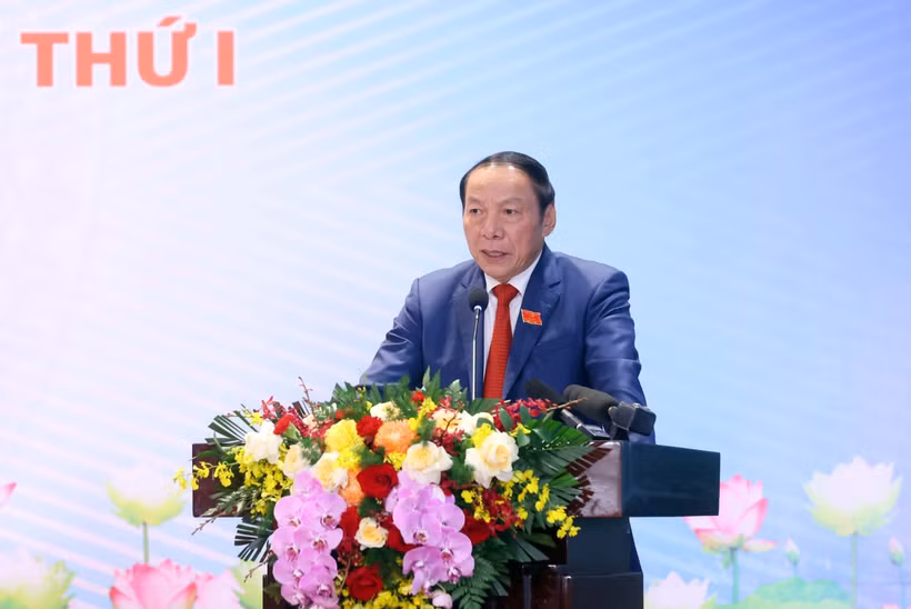 Minister of Culture, Sports and Tourism Nguyen Van Hung at the press conference in Hanoi on October 13 (Photo: VNA)