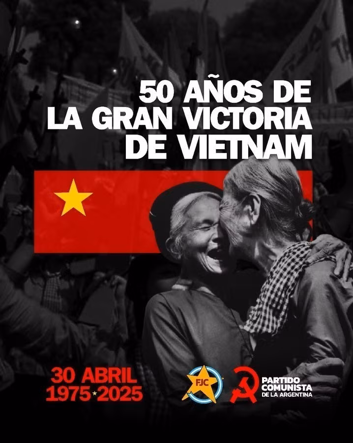 The Communist Party of Argentina shares the image on its social media. (Screenshot photo)