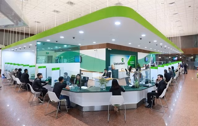A transaction office of Vietcombank (VCB) in Hanoi (Photo: VNA)
